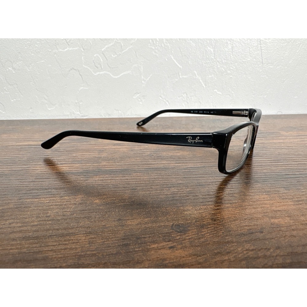 Ray-Ban RB 5187 2000 Black Rectangular Eyeglasses Frames 50-16-140 Mens Womens
